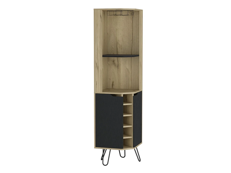 BAR FMFURNITURE ESQUINERO 5 BOTELLEROS 2 PUERTAS FM 008C CAFE CLARO 3