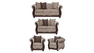 JUEGO LIVING BLACK FACTORY BARCELONA 3 2 1 1 BEIGE