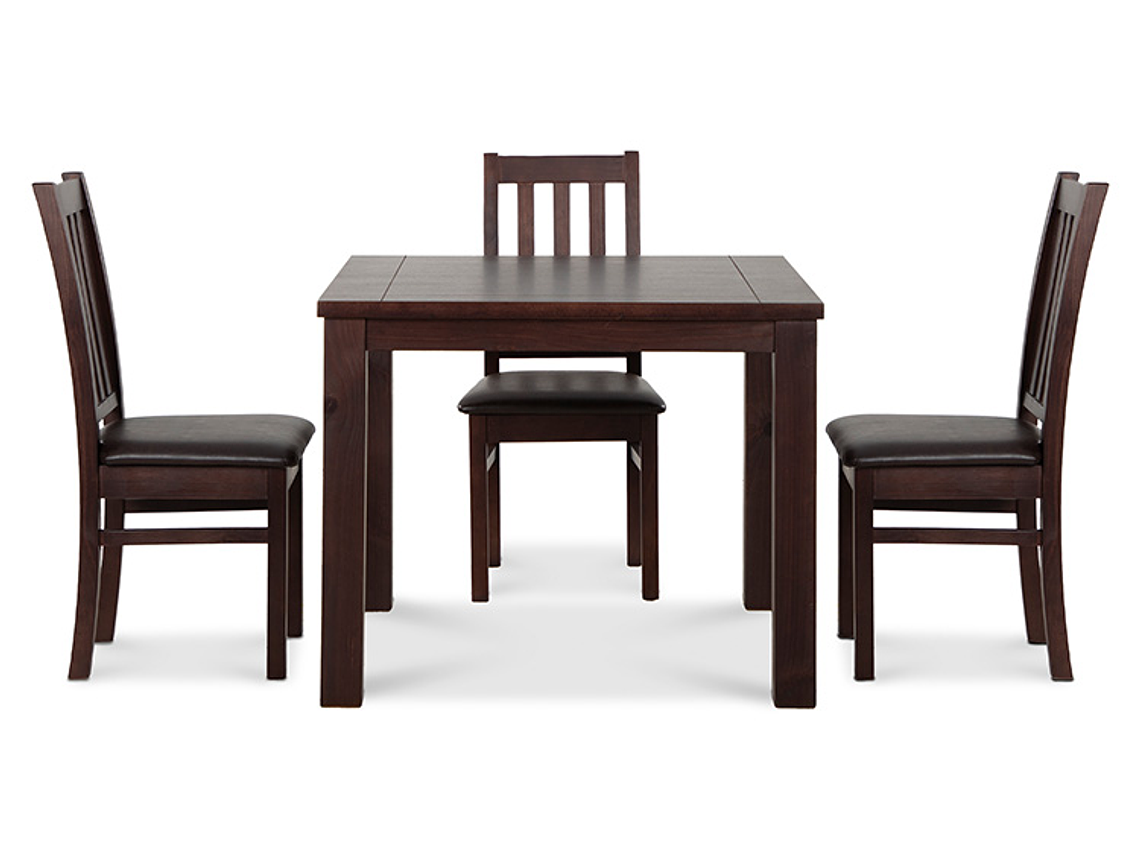 JUEGO DE COMEDOR CIC ÑUBLE 4 SILLAS CHOCOLATE NEGRO 8