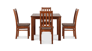 JUEGO DE COMEDOR CIC ÑUBLE 4 SILLAS CARAMELO CAFÉ