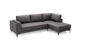 SOFÁ SECCIONAL ROSEN ROXTON DERECHO 2 CUERPOS CARBON CHARCOAL