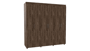 CLOSET TUHOME AMATISTA 6 PUERTAS 2 CAJONES COÑAC