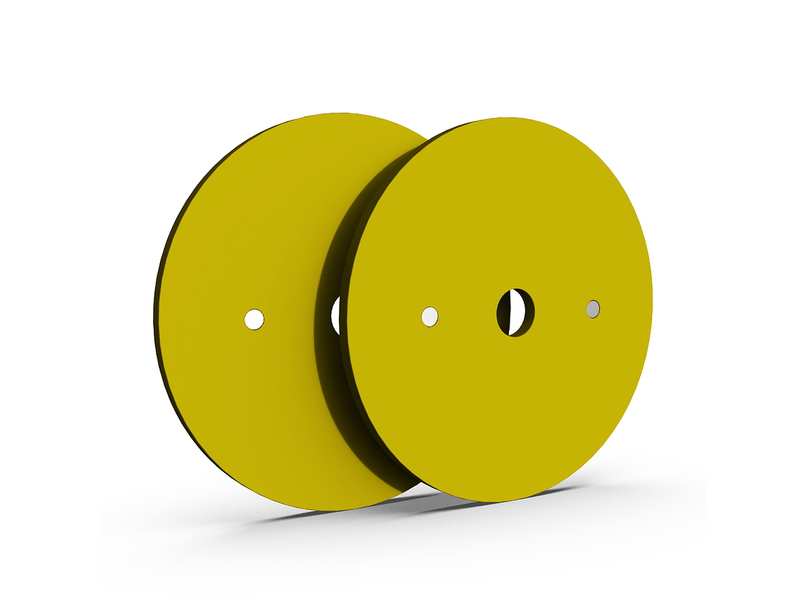 Par Discos Calibrados Powerlifting 15kg Amarillo | XMASTER 2