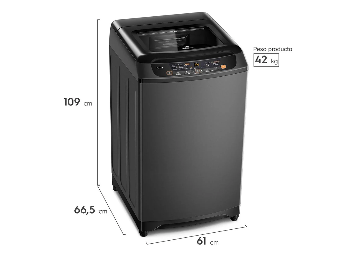 LAVADORA AUTOMÁTICA MADEMSA 21KG CARGA SUPERIOR 21 GRIS ONIX 3