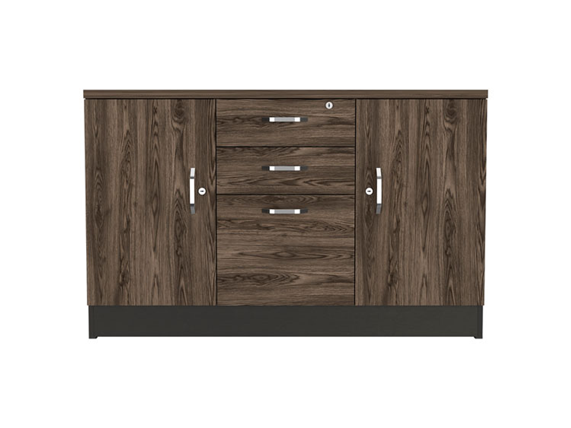 BUFFET TUHOME HOME OFF SOFT 14 PUERTAS 2 CAJONES NEGRO 1