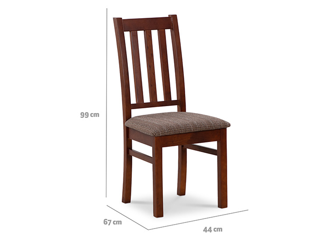 JUEGO DE COMEDOR CIC ÑUBLE 4 SILLAS CARAMELO CAFÉ 3