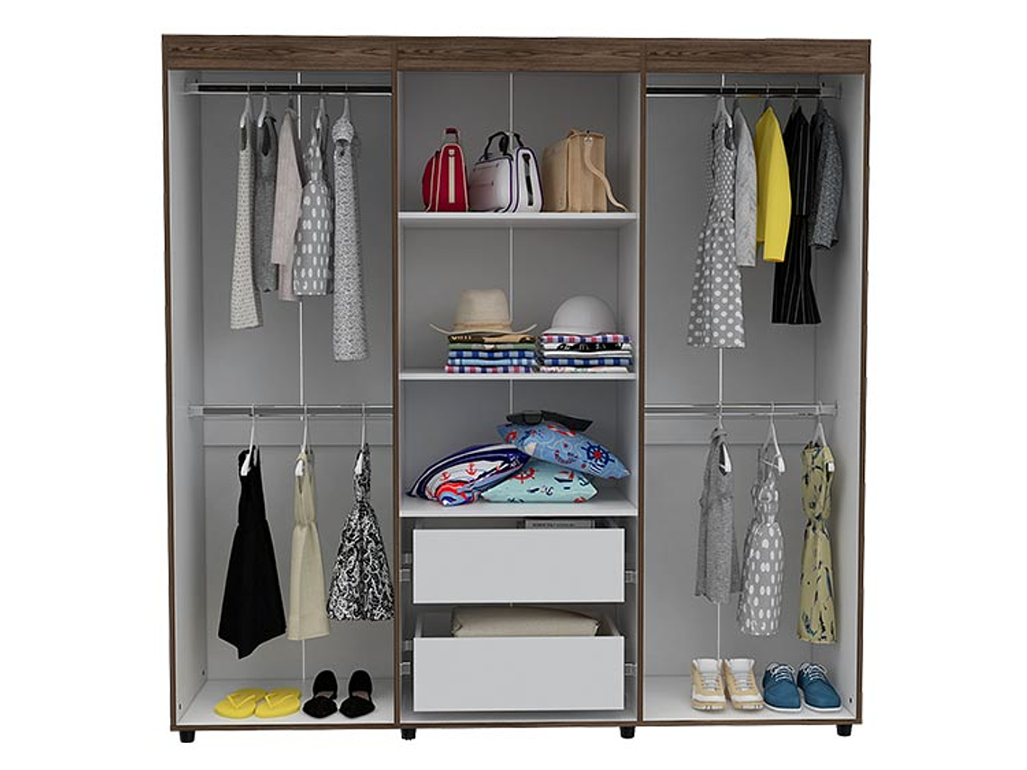 CLOSET TUHOME AMATISTA 6 PUERTAS 2 CAJONES COÑAC 3
