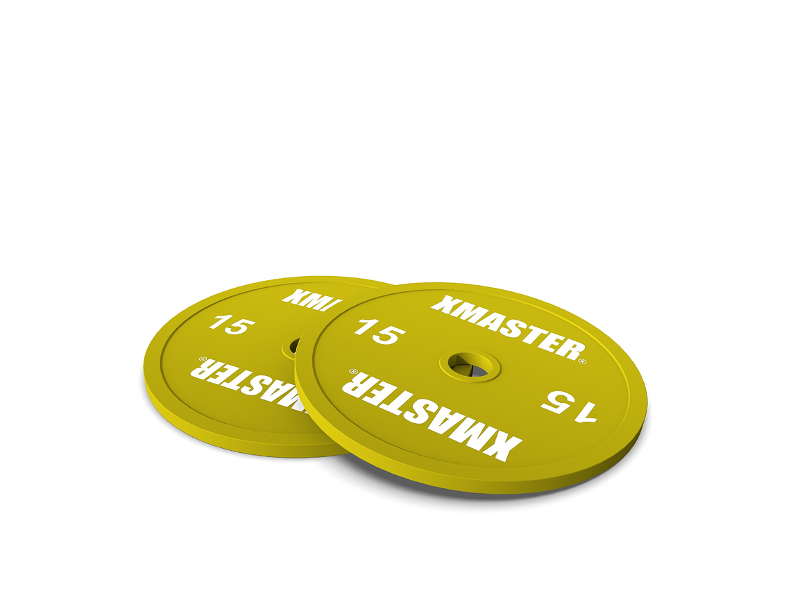 Par Discos Calibrados Powerlifting 15kg Amarillo | XMASTER 3