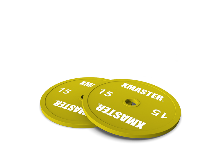 Par Discos Calibrados Powerlifting 15kg Amarillo | XMASTER 3
