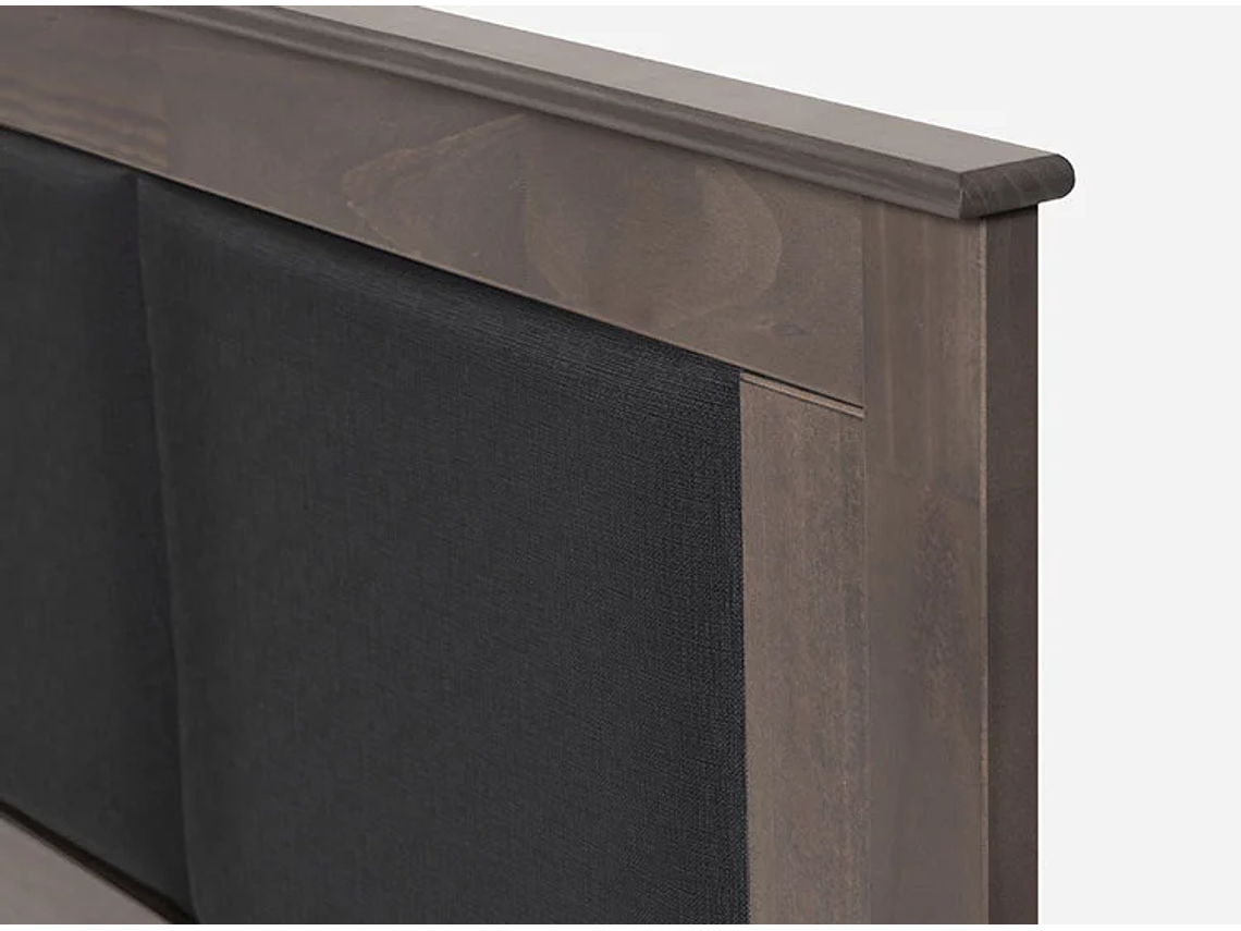 JUEGO DE DORMITORIO ROSEN CAMA EUROPEA ART 4 BD 2 PLAZAS + RESPALDO RACHEL GRIS 4