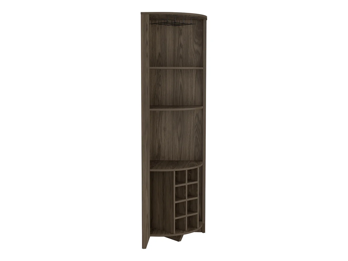 BAR FMFURNITURE ESQUINERO 8 BOTELLEROS Y PORTACOPAS FM 002O CAFE 1