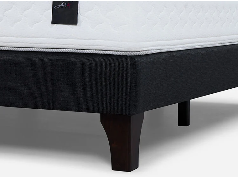 JUEGO DE DORMITORIO ROSEN CAMA EUROPEA ART 4 BD 2 PLAZAS + RESPALDO RACHEL GRIS 5