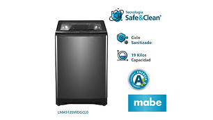 LAVADORA CARGA SUPERIOR MABE LMA9120WDGCL0 19KG GRAFITO