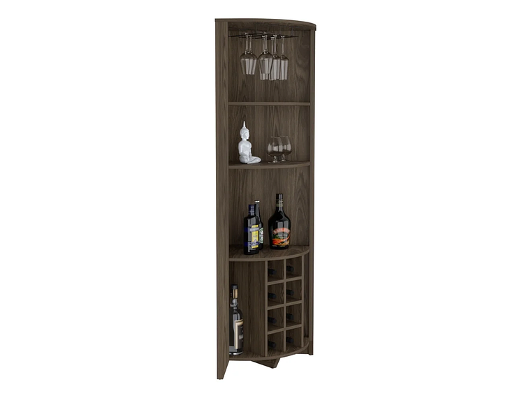 BAR FMFURNITURE ESQUINERO 8 BOTELLEROS Y PORTACOPAS FM 002O CAFE 2