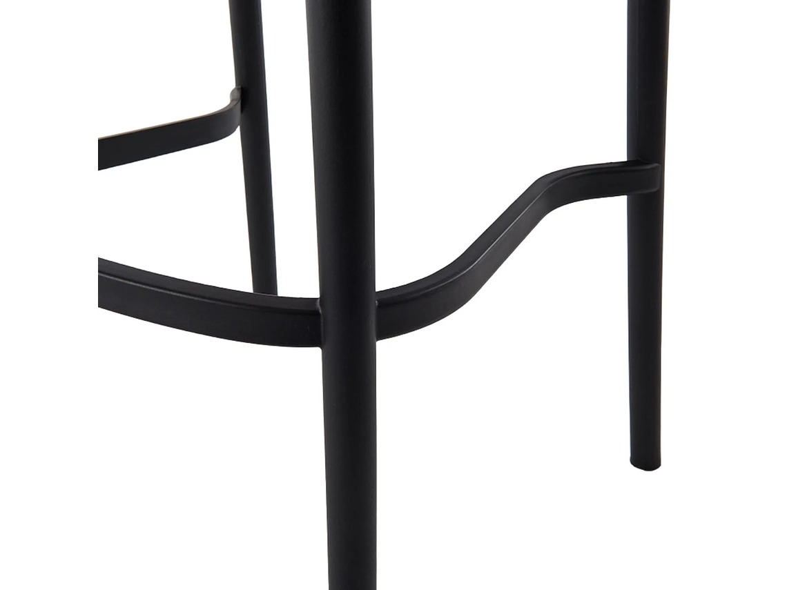 PACK 4 TABURETES BAR VALENTINO EN COLOR NEGRO 75 CM | ESTILO VINTAGE | EXTERIOR 3