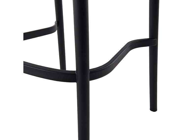 PACK 4 TABURETES BAR VALENTINO EN COLOR NEGRO 75 CM | ESTILO VINTAGE | EXTERIOR 3