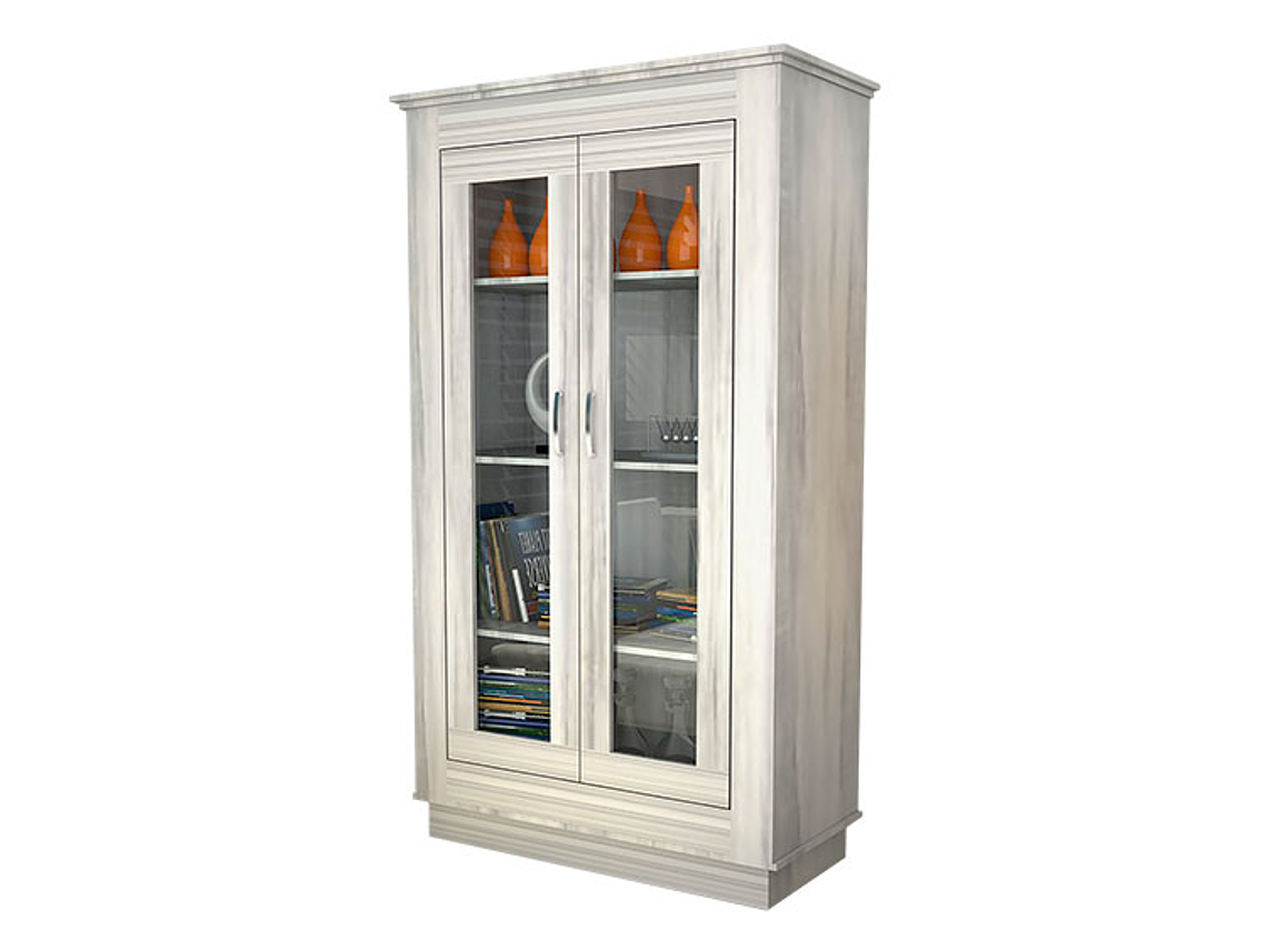 VITRINA TUHOME ALCAMO WHITE CHIC 2 PUERTAS 1