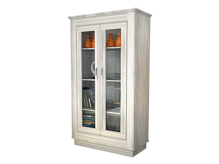 VITRINA TUHOME ALCAMO WHITE CHIC 2 PUERTAS 1