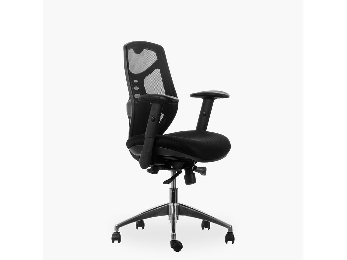 SILLA ESCRITORIO IDENTITY BASE ALUMINIO NEGRO FORM 2