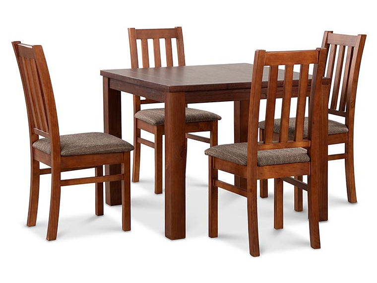 JUEGO DE COMEDOR CIC ÑUBLE 4 SILLAS CARAMELO CAFÉ 9