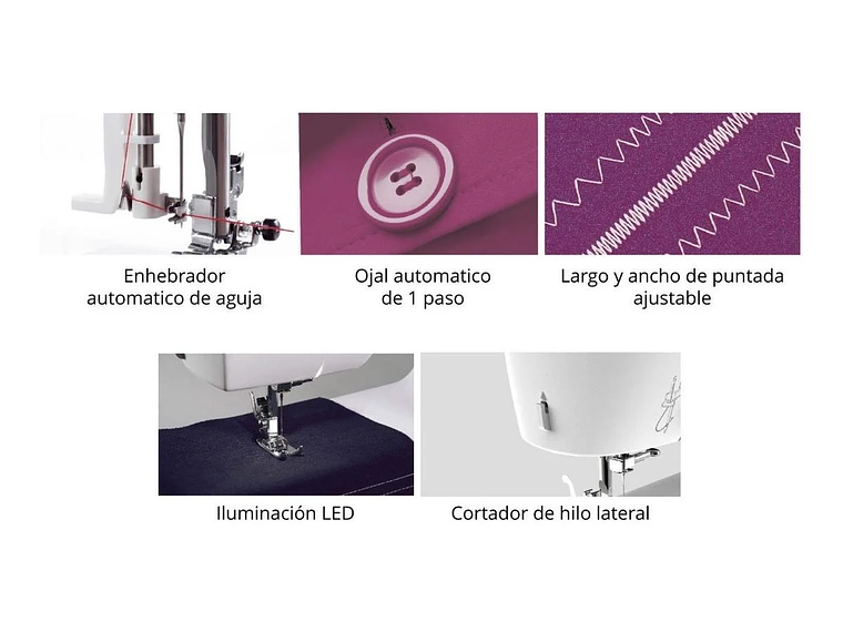 MAQUINA DE COSER NECCHI K132A CON OJALES AUTOMATICOS 7