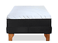 CAMA ZEN TOP SPRING HYBRID TELA NEGRO 1PZA - Miniatura 2