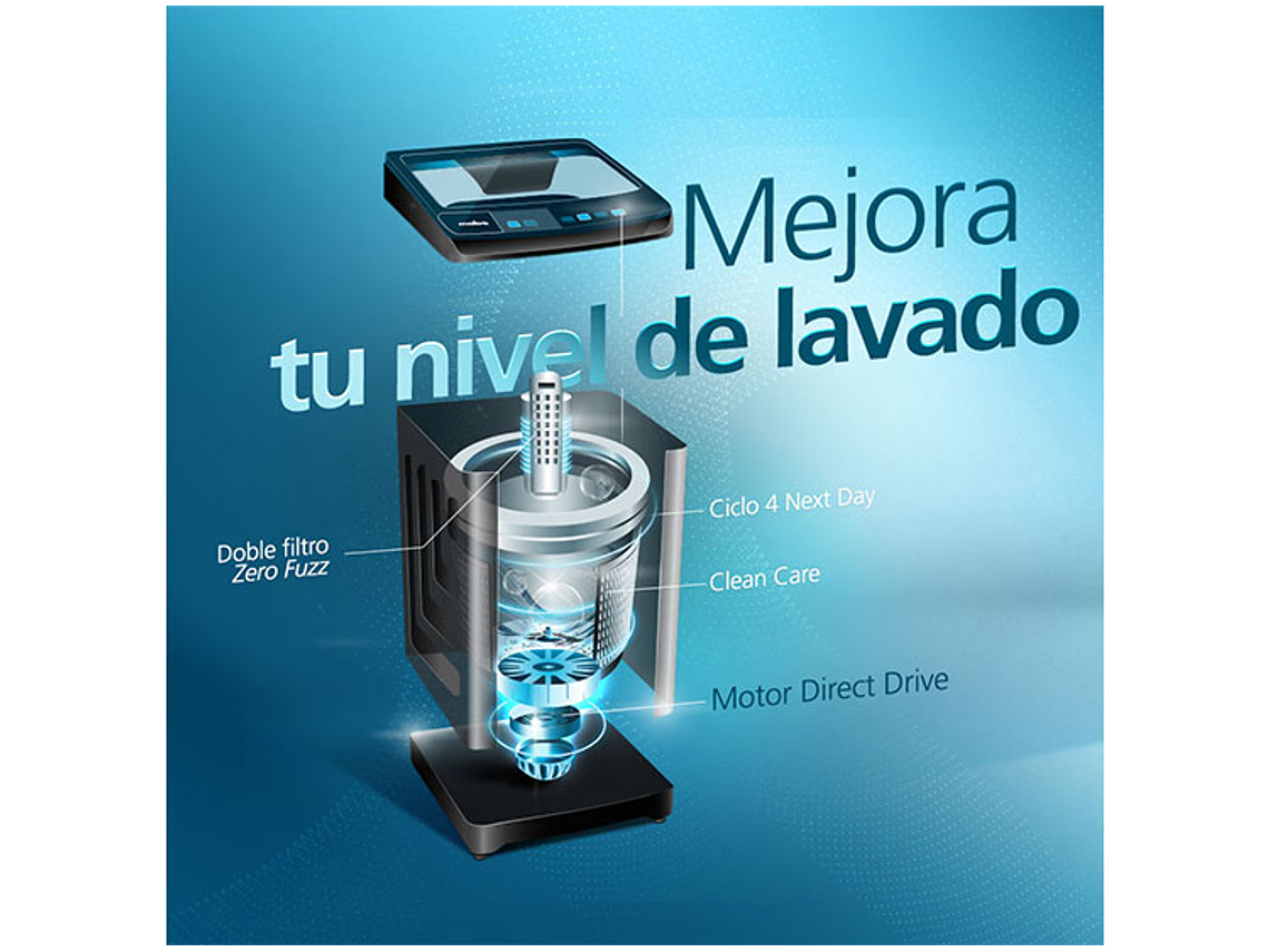LAVADORA CARGA SUPERIOR MABE LMA9120WDGCL0 19KG GRAFITO 4