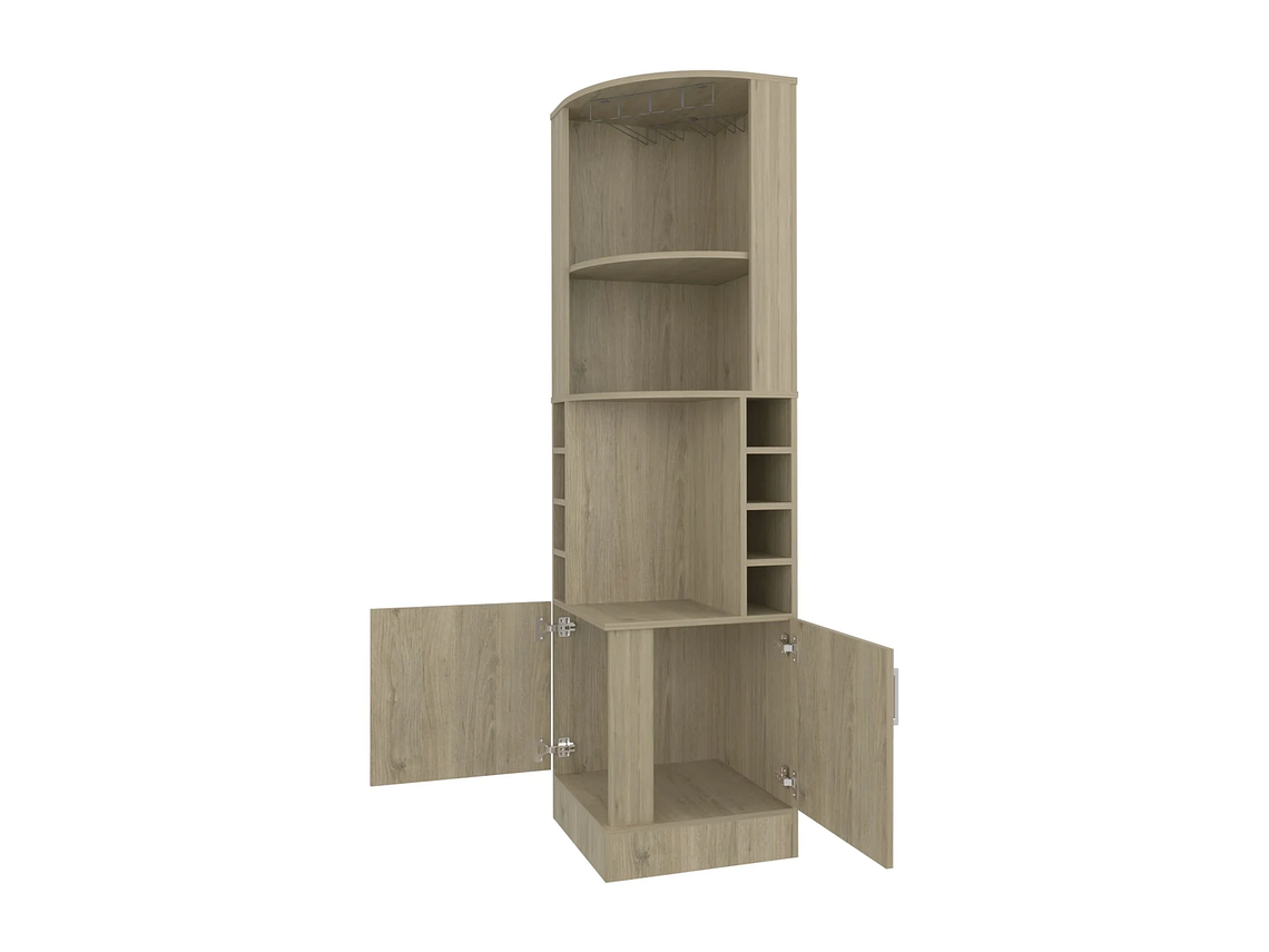 BAR FMFURNITURE ESQUINERO SOPORTE COPAS FM 001C CAFE CLARO 1