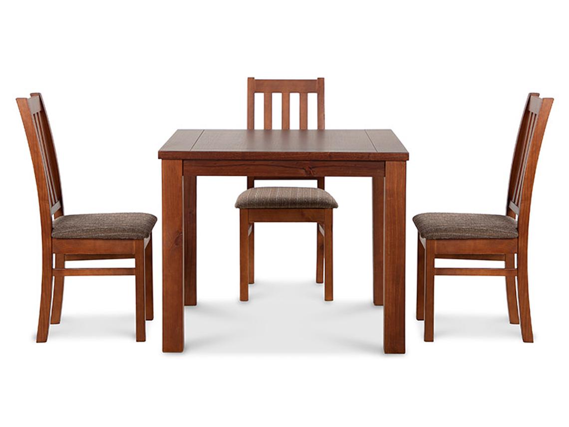 JUEGO DE COMEDOR CIC ÑUBLE 4 SILLAS CARAMELO CAFÉ 11