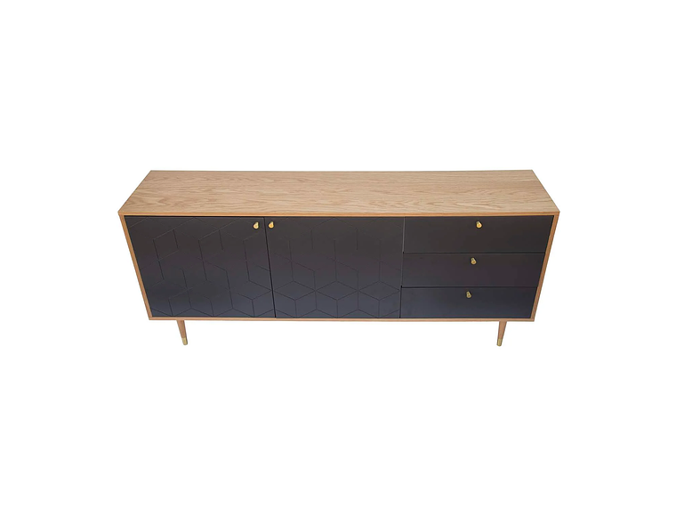 CÓMODA DAVOS CAFÉ/ GRIS | WHITE MARKET 3