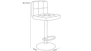 PACK HABITA2 NEGRO 4 SILLA DE BAR TIANA AJUSTABLE