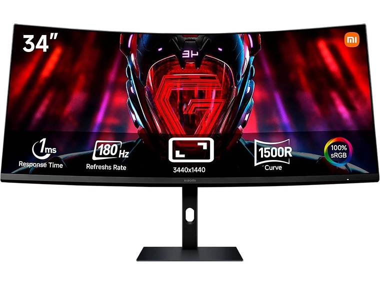MONITOR GAMER CURVO LED XIAOMI G34WQI 1500R 34' WQHD 180HZ DP X2 HDMI X2 FREESYNC PREMIUM 3