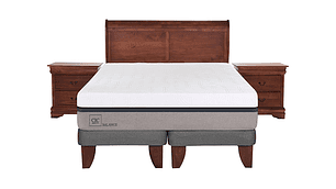 JUEGO DE DORMITORIO CIC CAMA EUROPEA BALANCE KING + MADERAS MIRO