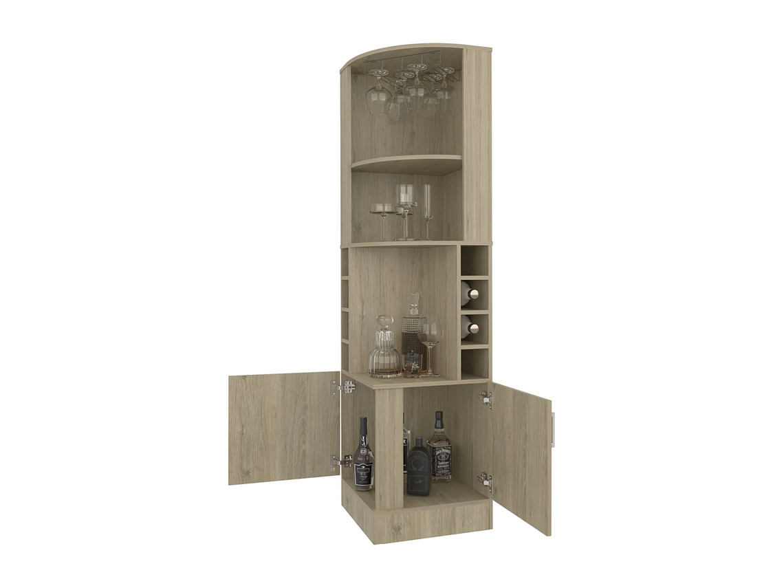 BAR FMFURNITURE ESQUINERO SOPORTE COPAS FM 001C CAFE CLARO 5