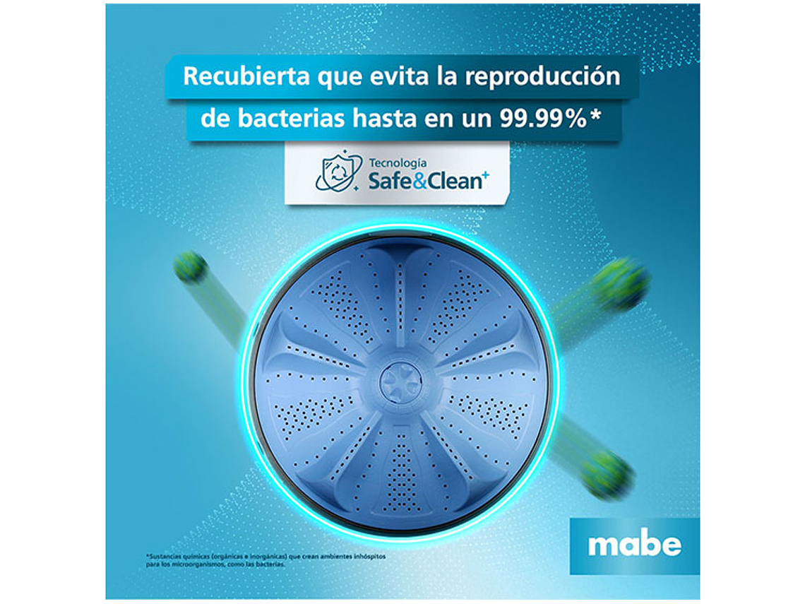 LAVADORA CARGA SUPERIOR MABE LMA9120WDGCL0 19KG GRAFITO 9