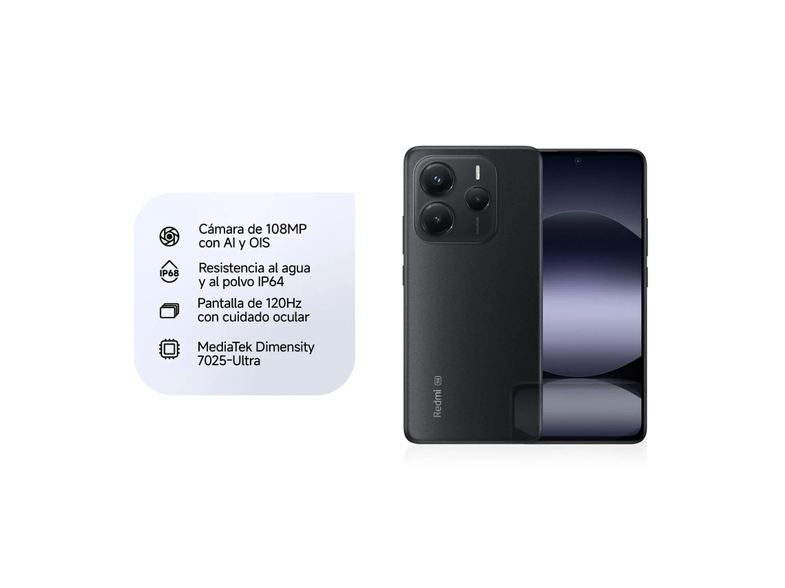 KIT CELULAR REDMI REDMI NOTE 14 5G 256GB MIDNIGHT BLACK + XIAOMI SOUND POCKET 5W 1