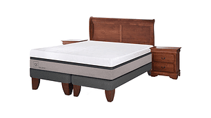 JUEGO DE DORMITORIO CIC CAMA EUROPEA BALANCE KING + MADERAS MIRO