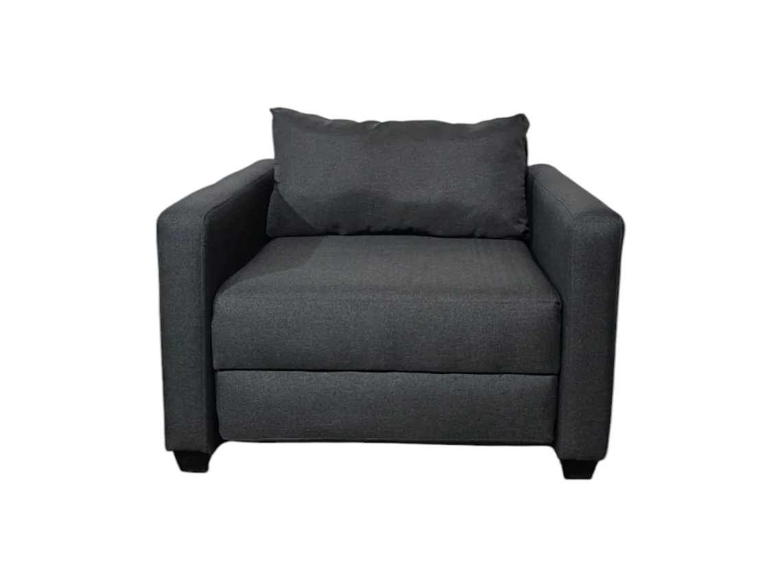 SOFA CAMA MULTIFUNCIONAL DE UN CUERPO LINO GRIS OSCURO 1