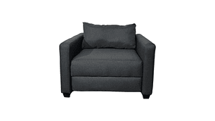 SOFA CAMA MULTIFUNCIONAL DE UN CUERPO LINO GRIS OSCURO