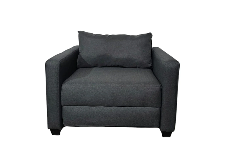 SOFA CAMA MULTIFUNCIONAL DE UN CUERPO LINO GRIS OSCURO 1