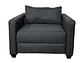 SOFA CAMA MULTIFUNCIONAL DE UN CUERPO LINO GRIS OSCURO - Miniatura 1