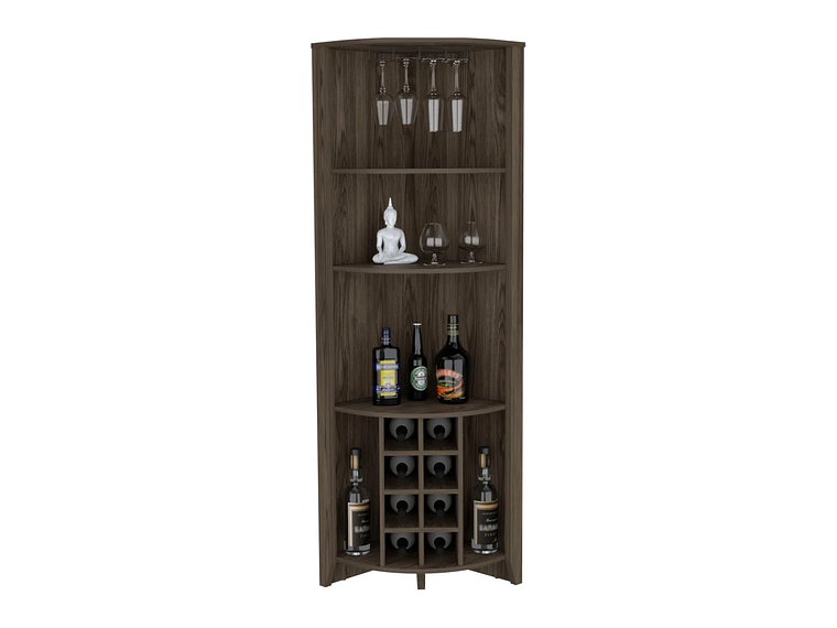 BAR FMFURNITURE ESQUINERO 8 BOTELLEROS Y PORTACOPAS FM 002O CAFE 6