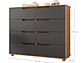 COMBO CLOSET VEKKA HOME MOBI 4 PUERTAS 2 CAJONES + COMODA 8 CAJONES GRAFITO - Miniatura 2