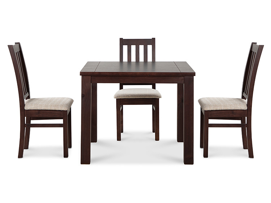 JUEGO DE COMEDOR CIC ÑUBLE 4 SILLAS CHOCOLATE BEIGE 12