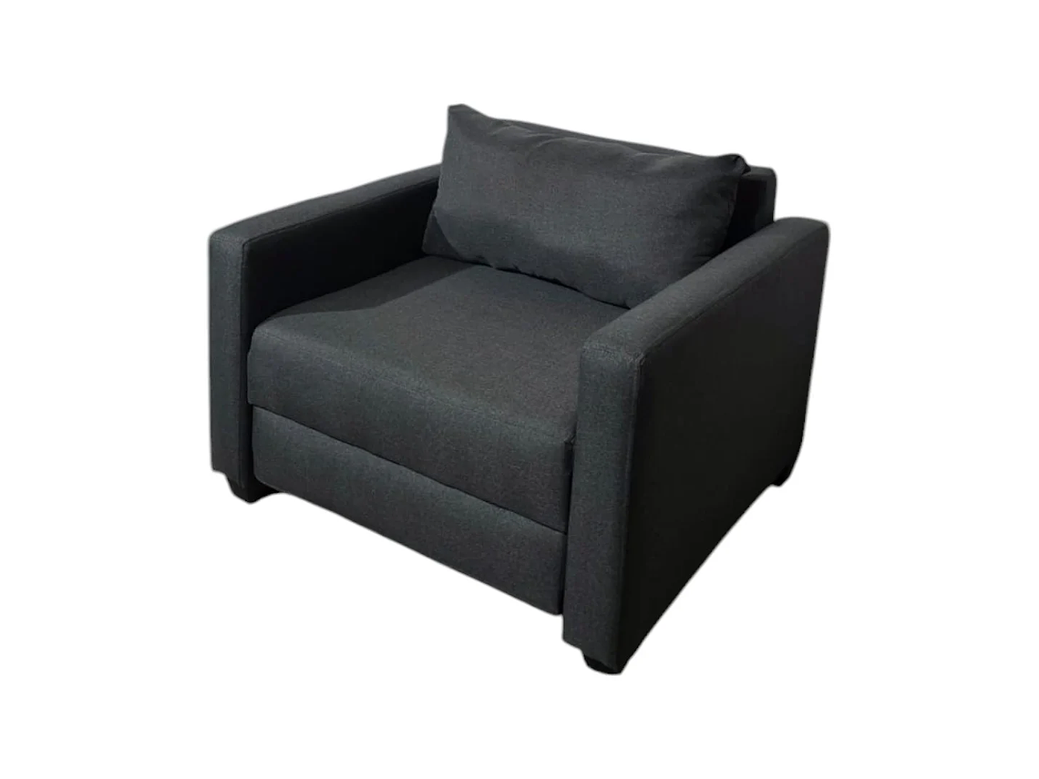 SOFA CAMA MULTIFUNCIONAL DE UN CUERPO LINO GRIS OSCURO 3