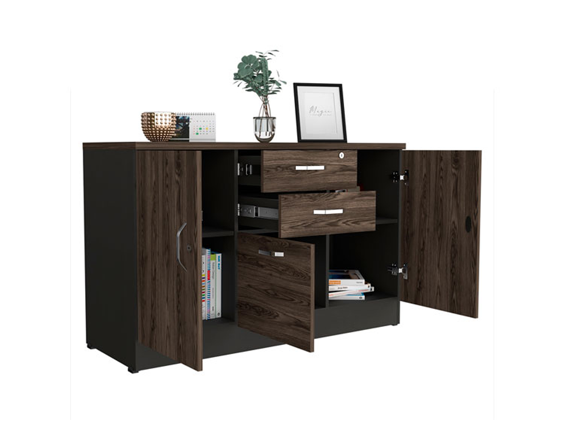 BUFFET TUHOME HOME OFF SOFT 14 PUERTAS 2 CAJONES NEGRO 8