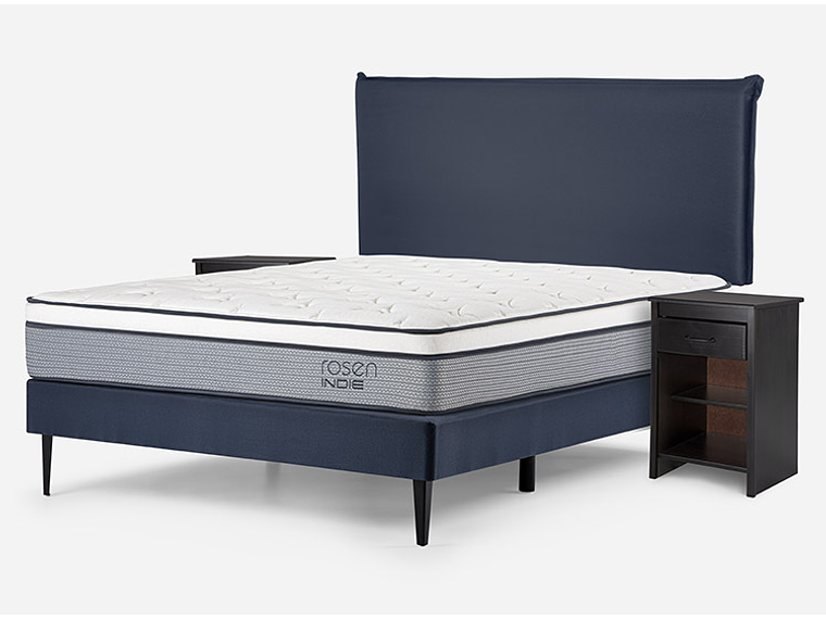 JUEGO DE DORMITORIO ROSEN CAMA EUROPEA INDIE BN 2 PLAZAS + SET MAURICE 2