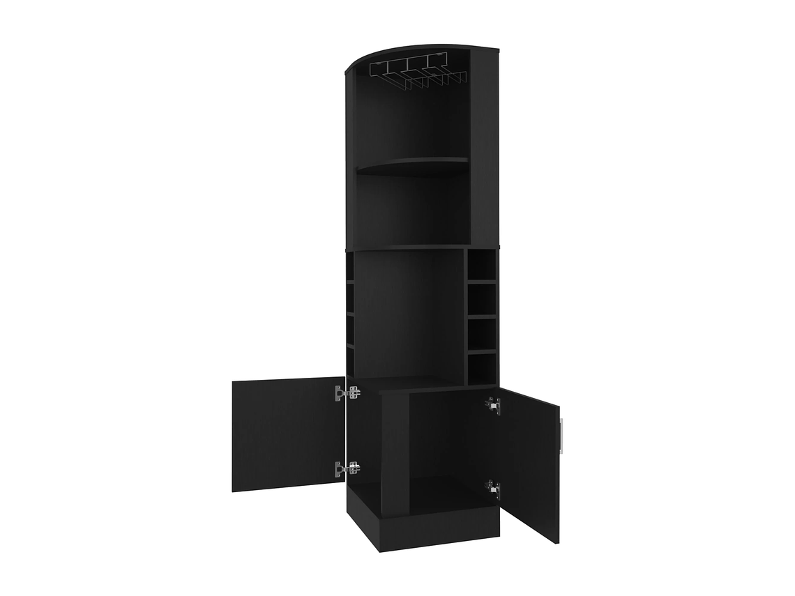 BAR FMFURNITURE ESQUINERO SOPORTE COPAS FM 001N NEGRO 1