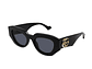 LENTES DE SOL NEGRO SUSTENTABLE GUCCI - Miniatura 2