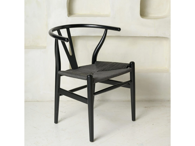 PACK PANDALINO NEGRO 2 SILLA WISHBONE NÓRDICA MADERA 1